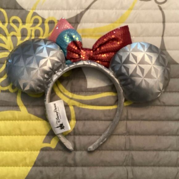 NWOT Disney Parks Epcot Spaceship Earth Bubble Gum Wall Minnie Ears Headband main image 2